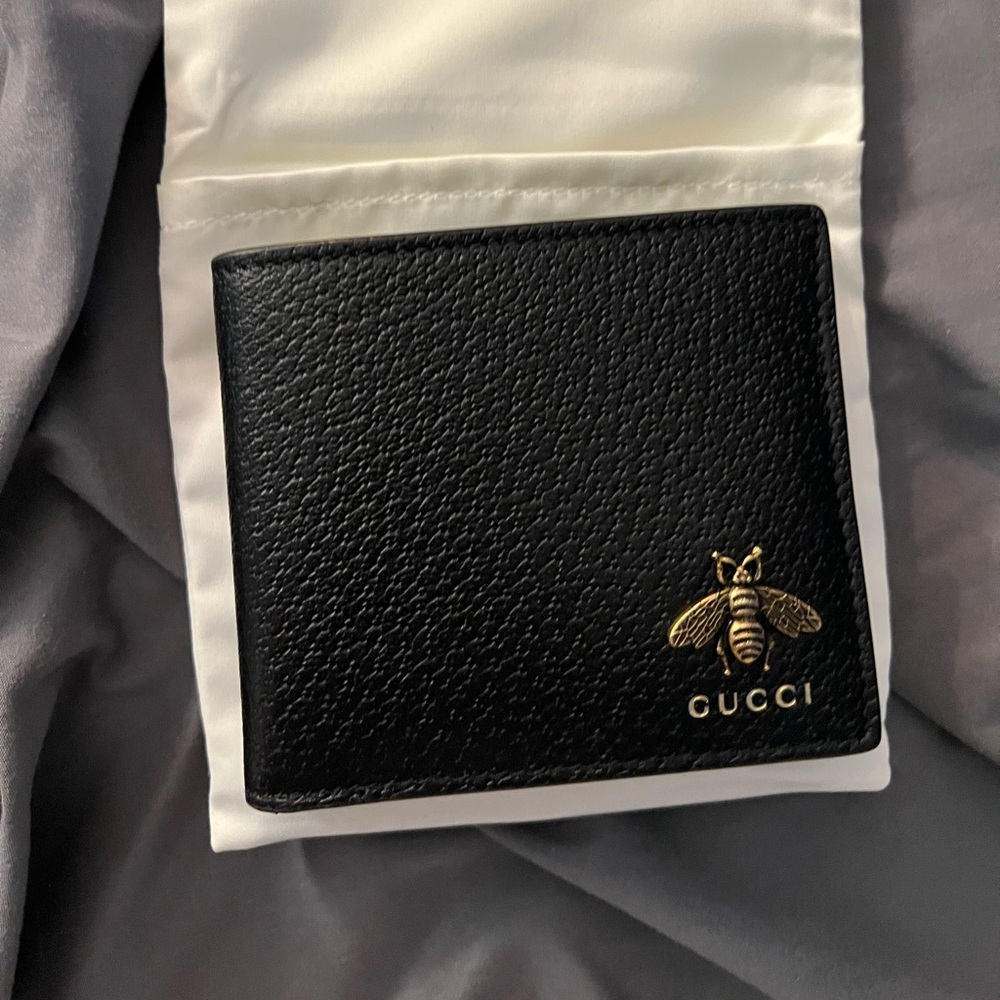 Animalier Leather Wallet - Bee | GUCCI